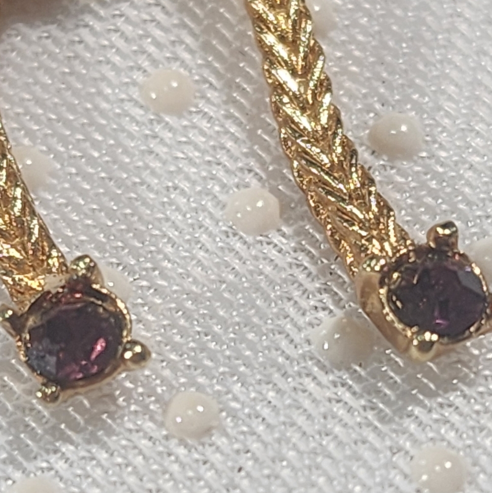 Monet Bow Ribbon Love Knot Brooch Pin  with Purple Rhinestones. - Picture 4 of 5